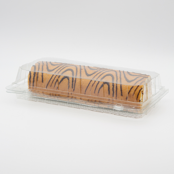 Vaschetta trasparente con dentro dolce tronchetto